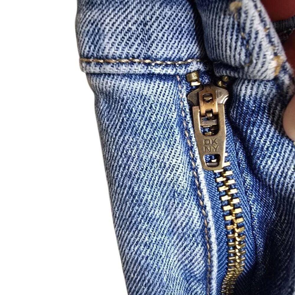 DKNY Jeans Womens Size 8/29 Light Wash High Rise Straight Leg Denim Cuffed Hem S - Picture 5 of 10